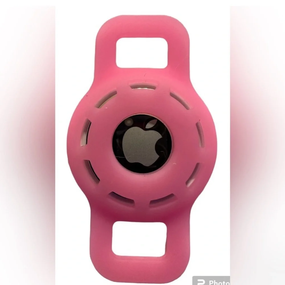 Glow Pink (1) AirTag® Holder for Small Pet Collars-Sized for Cats + Small Dogs